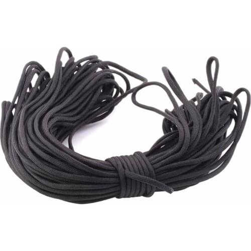 1set black 550 Popular Type III 7 Strand Parachute Paracord Cord Lanyard Mil Spec Core 100FT hot sale