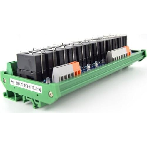 12-way original Omron relay single open module, 24V relay module compatible NPN/PNP