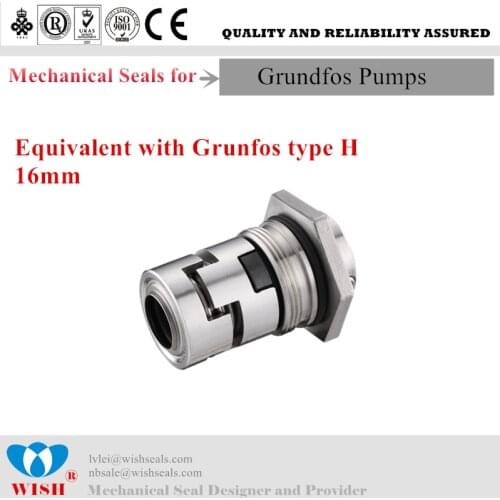 16mm Mechanial seal for Grundfos pump CR series cartridge seal type H