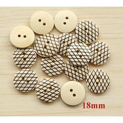 18mm Round wooden buttons for craft, Handmade button for DIY, Garment accessories (SS-k1289-716)