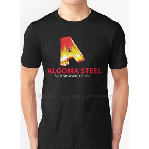 Algoma Steel Sault Ste. Marie , Ontario T Shirt 100% Pure Cotton Industry Algoma The Soo Soo Sault Ste Marie Metal Railroad