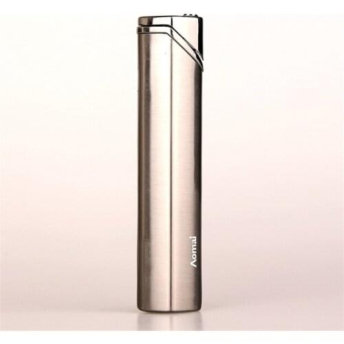 Diamond Strip Metal Windproof Portable Butane Gas Lighter Gadgets For Men Matches Flint Fire Starter Stainless Steel