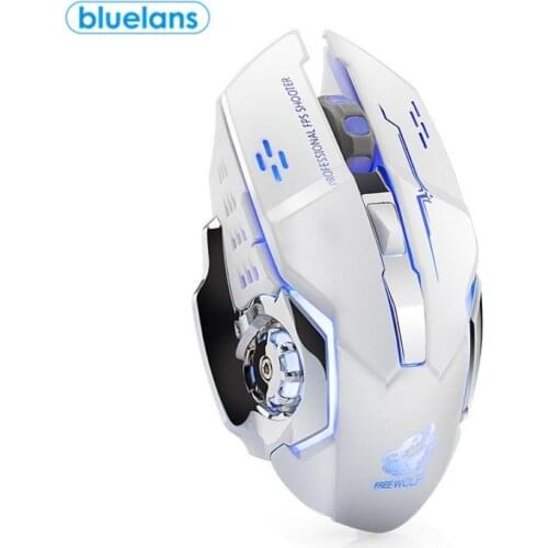 Wireless mouse with USB Receiver Rechargeable LED Backlit Silent Gaming Mouse Ergonomic Design Suitable for PC gamers