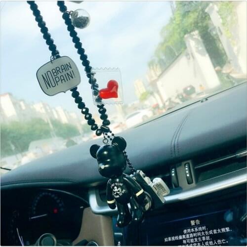 Bomgom Cartoon Popobe Gloomy Bear Teddy Interior Hanging Ornament Cartoon Camera Toys Car Pandent Key chain Decoration D307