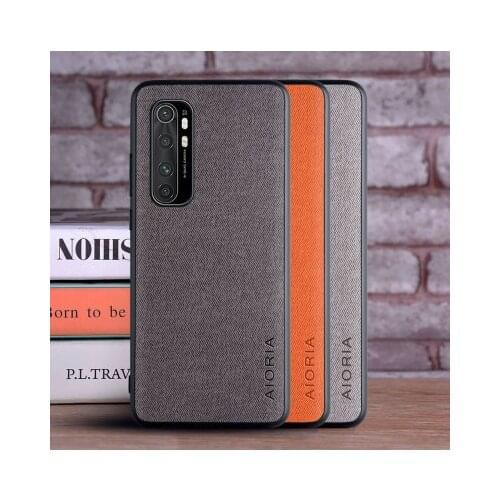 For Xiaomi Mi Note 10 Lite note10 Pro Case Soft TPU edge+Skin Hard Cloth protective back cover case for xiaomi mi 10 pro mi10
