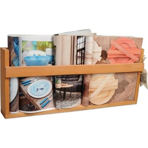 Utyawood Benigno Decorative Newsstand Magazine New Wall-hung Type Wooden Decorative Wall Shelf Sundries Storage Box