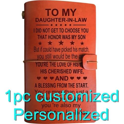 Engraved Leather Journal Customized Gift For Couple Hubby Husband BJ045 A6 Notebook Diary Personalized Custom Message Quotes