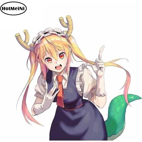 HotMeiNi 13cm x 12.9cm for Dragon Maid Toru Waterproof Car Stickers Personality Bumper Decal Windows Laptop Car Assessoires