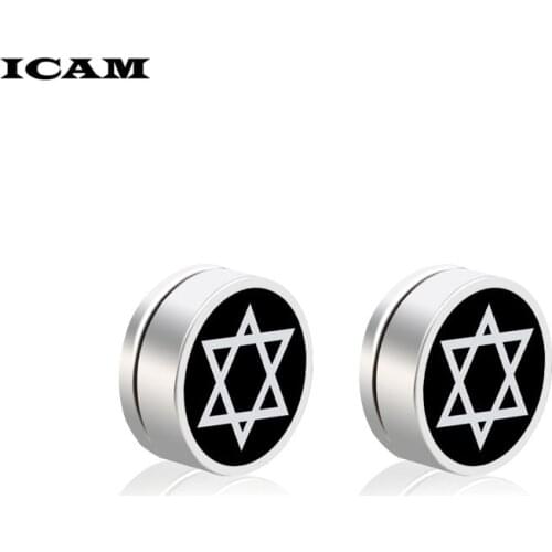ICAM Magnets 1 Pair Earrings Magnet Earrings No ear hole Gift Popular Lovers Jewelry Wholesale New Men Simple Fashion Cheap