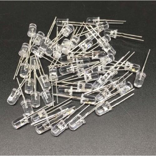 1000Pcs/lot 3mm/5mm Light Diode DIY Kit White Yellow Red Blue Green Round Water Clear Top LED Light Emitting Diodes Lamp Bulbs