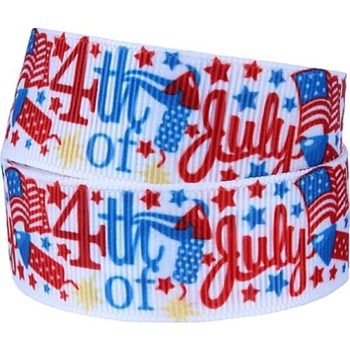 FLRA Ribbon (50yards/lot) Flora Ribbons July 4th celebration grosgrain ribbon