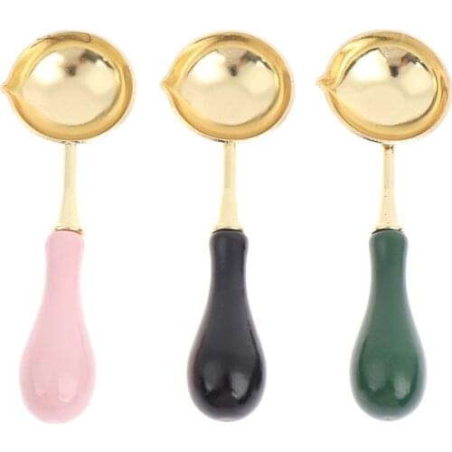 1Pcs Spoon Vintage Wax Sealing Spoon Melting Sealing Wax Stick Granule For Invitation Card Christmas 12x3cm Large Stamp