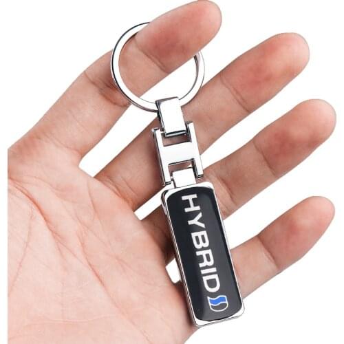 Car Styling 3D Metal Keychain Hybrid Emblem Man Key chain For Keys Men decoration For Honda Toyota Lexus Car Accessories