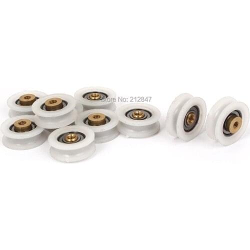 Round Groove Nylon Pulley Wheels Roller 10 Pcs for 5mm Rope