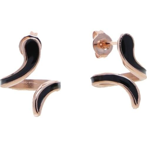2021 New Vintage Enamel Snake Stud Earrings for Women Jewelry European Black WhiteResin Stud Earrings Hip Hop Women Girls Gift