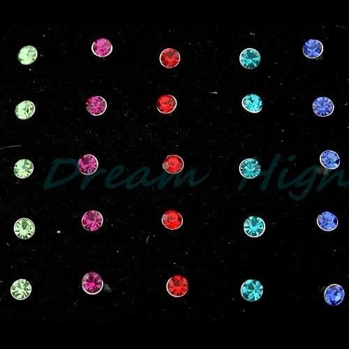New Arrival 925 Sterling Silver Nose Studs Nose piercing Nose Rings Fashion body jewelry 60pcs/box Free Shipping