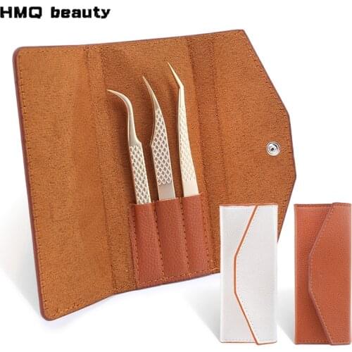 Tweezers Storage Leather Bag Storage Box False Eyelash Extension Tool Lashes Accessories Makeup Tools For Tweezer Kit