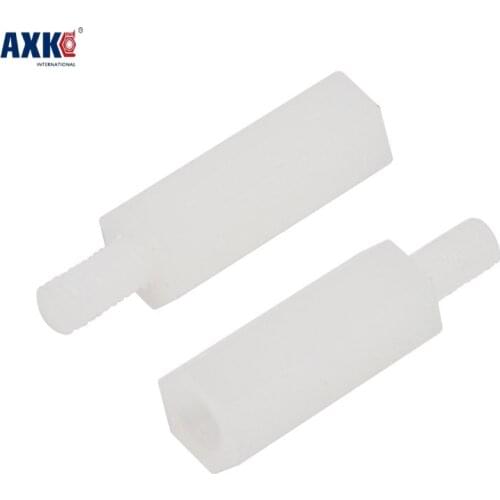 Drywall Promotion Rushed Parafusos Vis 2021 Axk 1000pcs/lot Male To Female Thread M3*6+6 M3 X 6 White Nylon Standoff Spacer