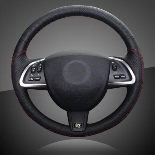 Hand Sewing Auto Braid On The Steering Wheel Cover for Jaguar XF XF S XF Sportbrake 2014 2015 Car Leather Steering Wheel Cover