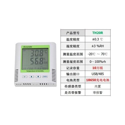 TH20R/TH20R-EX+alarm Temperature and humidity Recorder refrigerate medicine shop Automatic hygrothermograph Industrial Sensor