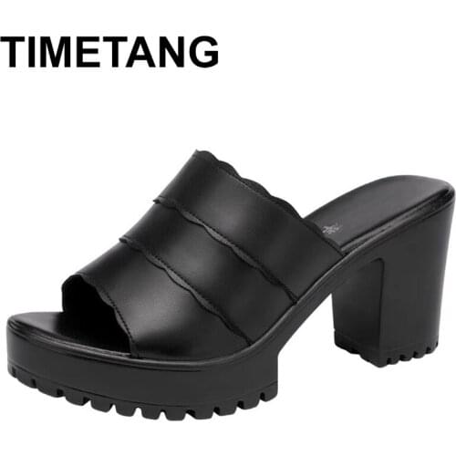 TIMETANG 2021 Summer New High Heel Wedges Heel Sandals Women Platform Open Toe White Sandals