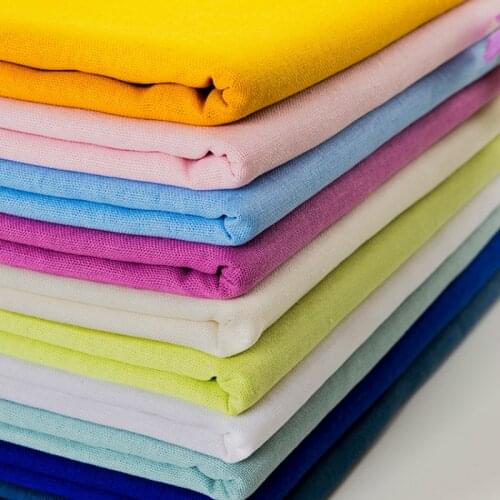 50x140cm Linen Cotton Solid Color Textile Fabrics for Needle Embroidery Clothes Patchwork Sewing Sofa Tablecloth Ramie Fabric
