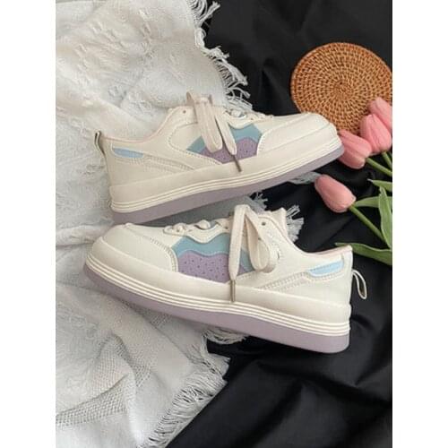 2021 summer new small white shoes female niche big toe shoes student cute casual shoes