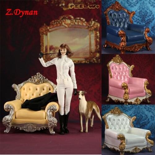 IN STOCK FEELWOTOYS FW002 1/6 Female male action figure Scenes accessories European style refinement sofa 4 colors fit 1/6 doll