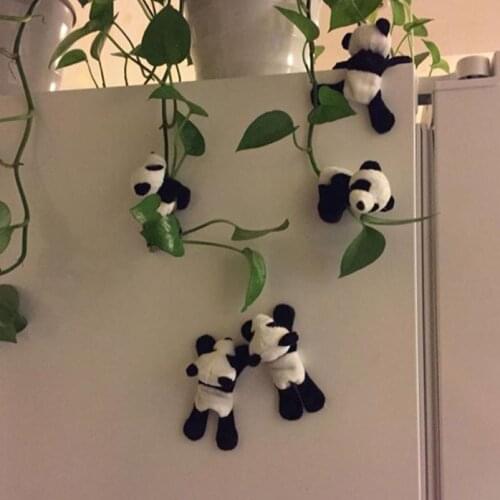 1Pc Fashion Cute Soft Plush Panda baby Fridge Magnet Refrigerator Sticker Gift Souvenir Decor drop shipping A27