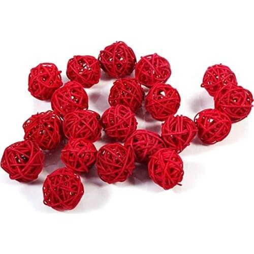 10Pcs Decorative Rattan Balls Ornaments Wedding Christmas Birthday Party Decorat U90A