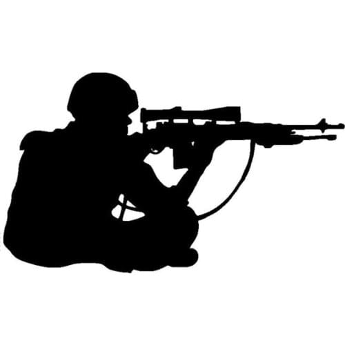 15.2*8.9CM Personalized Car Stickers Sniper Shooting Interesting Motorcycle Vinyl Stickers Black/Sliver C7-1338