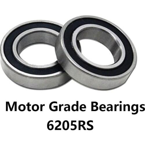 2pcs/lot 6205RS Deep Groove Ball Bearing Rubber Sealed Motor Grade Bearings 6205-RS 6205RS 25*52*15mm 25*52*15 High Quality