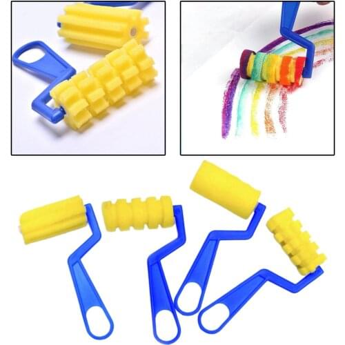 4 Pieces Foam Paint Brushes Children Painting Brush Graffiti Drawing Toys Kindergarten Early Educational Toy Supplies