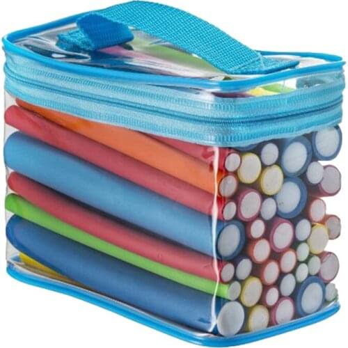 42pcs Hair Rollers 7-inch Flexible Rubber Curling Sticks With Storage Bags 7 Sizes Styling Tools New
