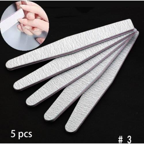 5 multi-shape sandpaper nail file lime double-sided sanding buffer block, gray nail file for UV gel polishing manicure tools