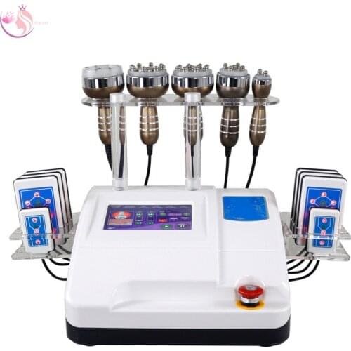 6 in 1 Laser Cavitation RF Slimming Machina Ultrasonic Liposuction 40K Cavitation Body Slimming Machine for Face and Body
