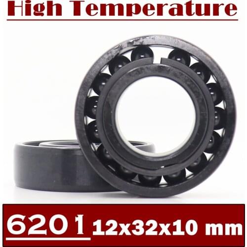 6201 High Temperature Bearing 12*32*10 mm ( 2 Pcs ) 500 Degrees Celsius TB6201 Full Ball Bearings
