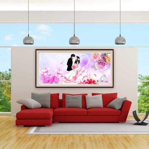 Diamond Painting Couples Portrait Full Square Round Drill Embroidery Scenery Flower Rhinestone Picture Cross Stitch Home Decor