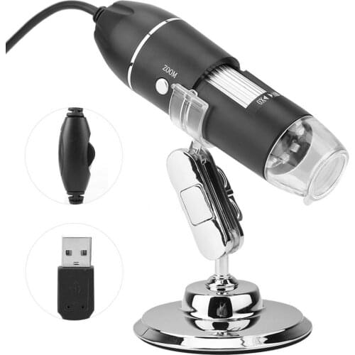 ANENG 8 LEDS Microscope Magnifier 50X-500X 0.3MP USB For Computer Phone Microscopio Digital Para Digital Microscope 640X360