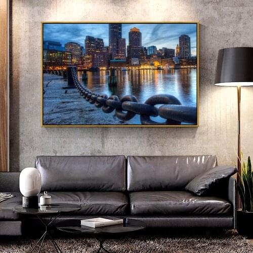 Artcozy Oil Canvas Painting boston For Home Decoration Wall Art