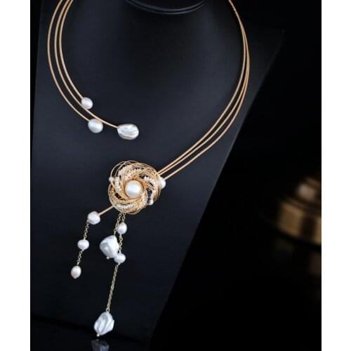 Coeufuedy Pearl Necklaces For Women