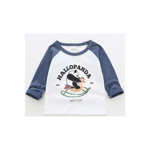 Baby Toddler Girls Boys T-shirts Autumn Spring Long Sleeve T Shirts Fashion Cotton Baby Tees Tops Cartoon Printed Kids Clothes