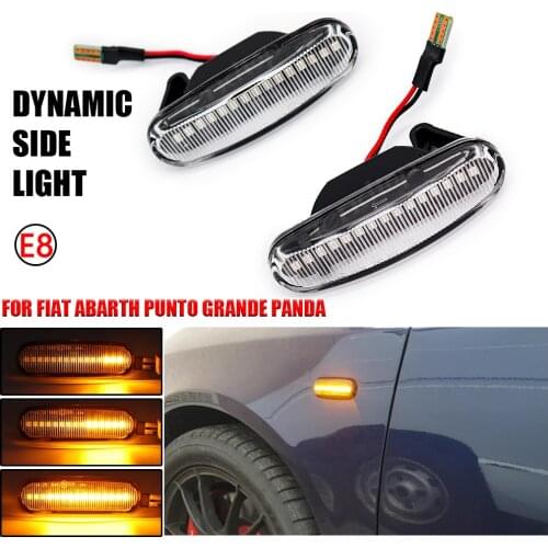 For Fiat Abarth Punto Grande Panda 199 Doblo Fiorino 3 Idea 350 Linea 323 110 Dynamic LED Side Marker Light Repeater Lamps