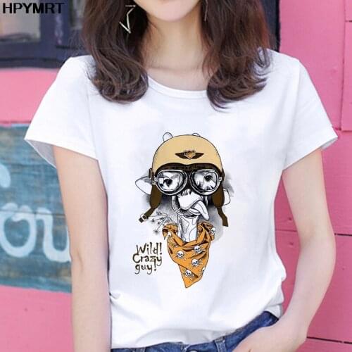 Aesthetic T Shirt Women Fashion Harajuku Tshirt Casual Korean Style Graphic Hip Hop T-shirt Fashion Tees Female Hipster Animal