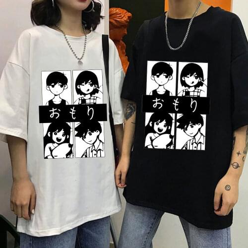 Omori T Shirt 100% Pure Cotton Video Game Black White Game Trend Cool Simple Characters Protagonist Friend Personality Horror