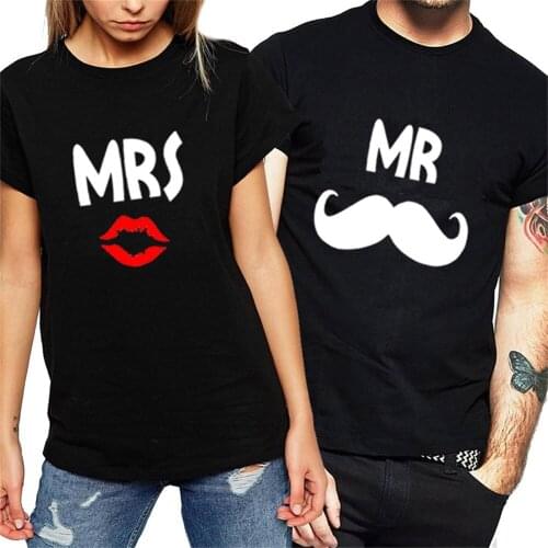 Summer Couple T Shirt for Lover Letter Print Women Lover T-shirt Tops O-neck Tees Cool Short Sleeve Couple Clothes KISY