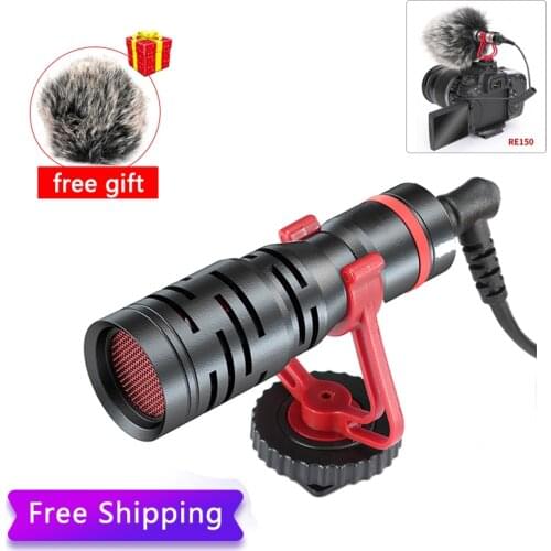 Camera Video Microphone RE-150 DSLR recording microphone for SLR photography Vlog microphone iPhone 7 6 Andriod Smartphone