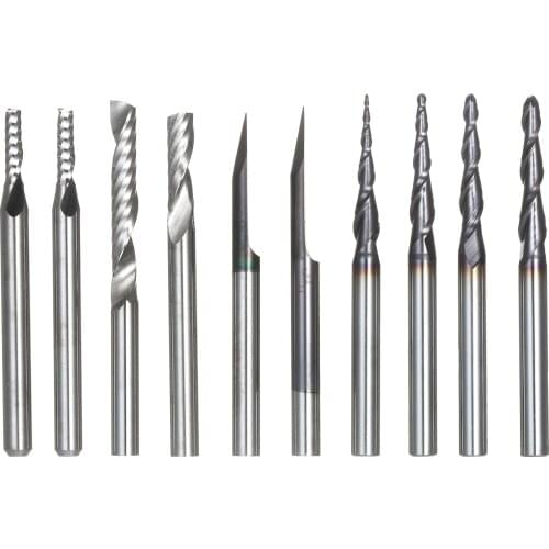 KKmoon 10pcs 3.175 Micro-diameter Cutters Micro Milling Cutter Small Diameter Milling Cutting Drill Forming Cutter