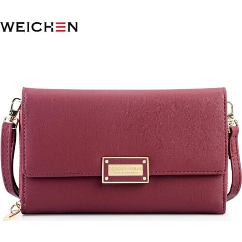 WEICHEN Brand New Multi-functiona Ladies Shoulder Bag & Clutch Big Capacity Leather Female Wallet Purses Messenger Bag Women NEW