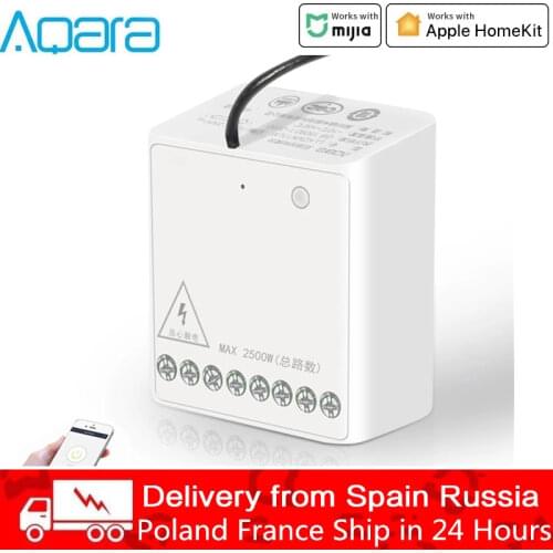 Original Aqara Two-way control module Wireless Relay Controller 2 channels Work For xiaomi mijia smart home Mijia APP Home kit